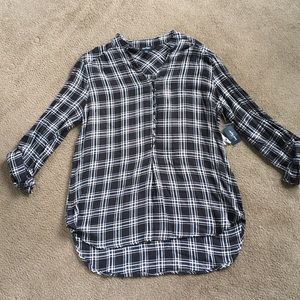 NWT! High Low Flannel Shirt